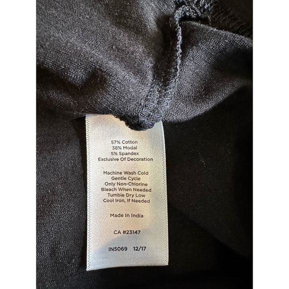 Talbots Women's Black Off The Shoulder Top 3/4 Cut Out Sleeve Sz. XL - Picture 6 of 7